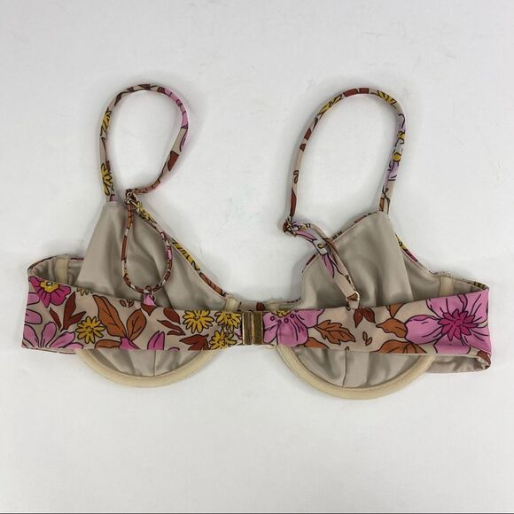 Pilot Active Floral Underwire High-Waisted Bikini Swim Suit Size Large - Picture 4 of 5